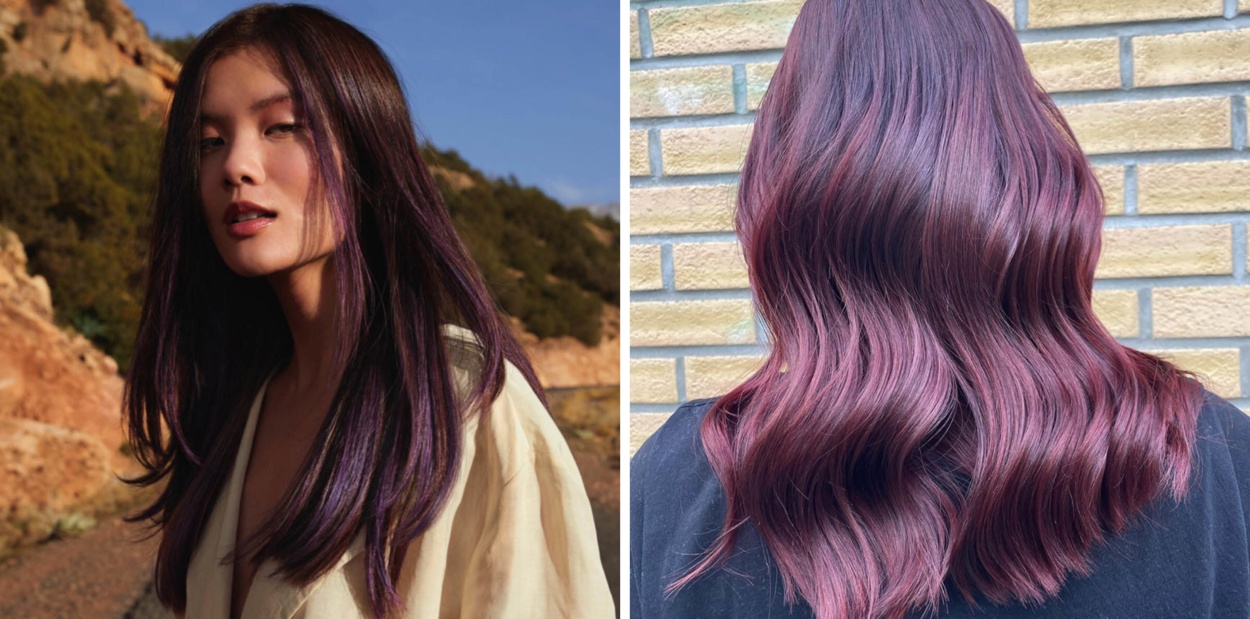 Ved å legge en plommefarge som striper vil hårfargen din «poppe» litt ekstra i høst.
