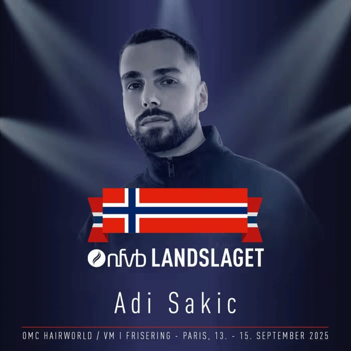 Adi Sakic fra Nikita Hair representerer Norge i OMC Hairworld 2025 i Paris.