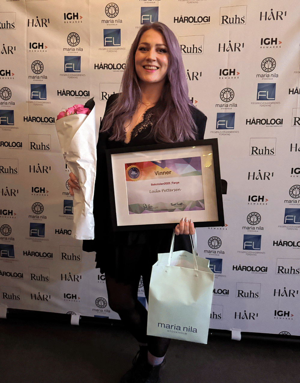 Laila Pettersen fra Nikita Hair vant prisen for beste farge under Bak Stolen Awards 2025.