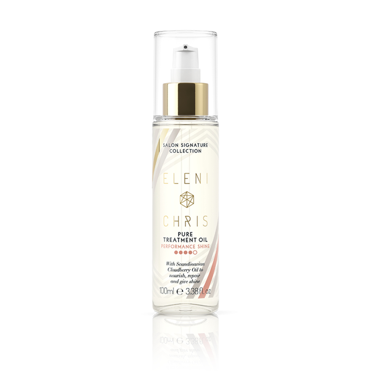 Eleni Chris Pure Treatment Oil tilfører fuktighet så du unngår elektrisk hår.